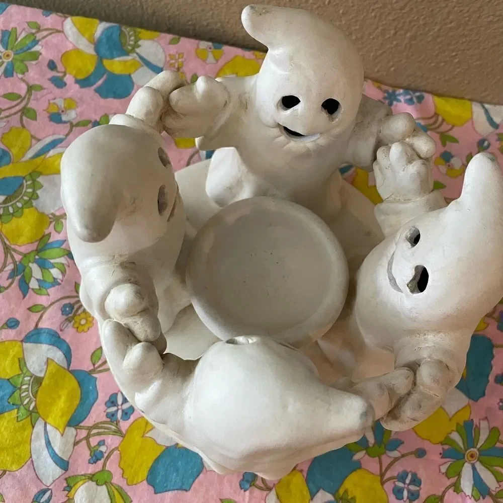 PENCO Vintage Four Ghost Candle Ceramic Holder